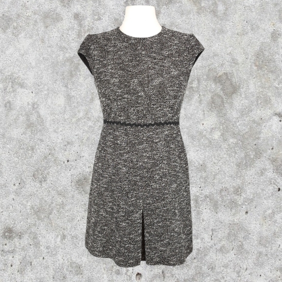 L.K Bennett Dresses & Skirts - L.K Bennett Boucle Tweed Dress Size 14 RikRak Waist Front Pleat Smart Office